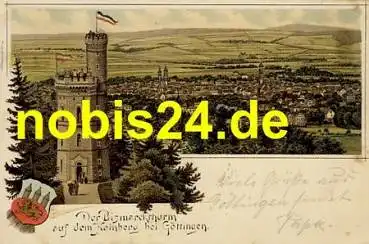 Hainberg Göttingen Litho Bismarckturm o 1903