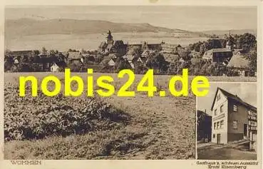 37293 Wommen mit Gasthof schöne Aussicht o 1938