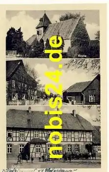 38543 Hillerse Kirche Schule o 21.3.1953