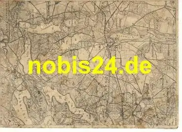 17252 Mirow Mecklenburg und Umfeld Landkarte *ca.1960