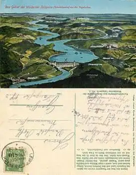 34513 Edertalsperre o 23.8.1916 Bahnpost Zug 810