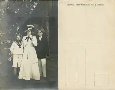 97688 Bad Kissingen Dame mit kindern Echtfoto  ca.1910