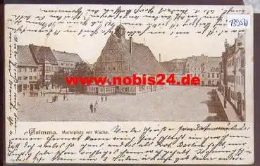 04668 Grimma Marktplatz mit Wache o 24.1.1906