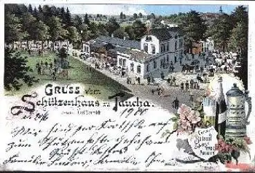 04425 Taucha Schützenhaus Farblitho o 20.6.1900