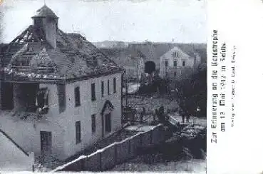 04425 Taucha Selis Sturmkatastrophe zerstörte Schule 12.5.1912