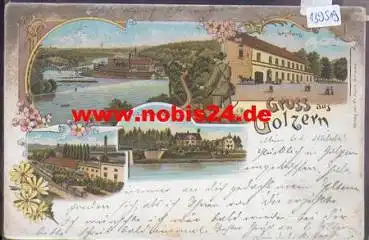 04668 Golzern Bahnhof  Litho o 19.03.1899