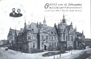 Leipzig 43. Stiftungsfest des Leipziger Faktorenvereins Deutsches Buchhändlerhaus gebr. ca. 1910