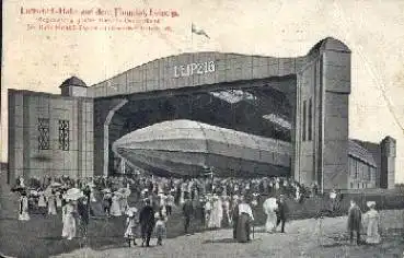 Leipzig Luftschiff-Halle auf dem Flugplatz Zeppelin o 2.7.1913