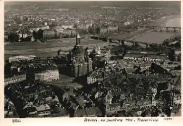 Dresden Frauenkirche Luftansicht  *ca. 1960 Hahn-Foto12972