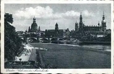 Dresden Frauenkirche von der Marienbrücke *ca. 1930