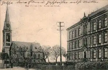 09224 Bad Grüna Kirche Schule o 11.12.1908