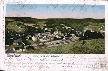 09227 Einsiedel, Blick nach der Talsperre Bahnhof o 2.10.1905