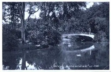 Chemnitz Schlossteichbrücke zur Insel * ca. 1930