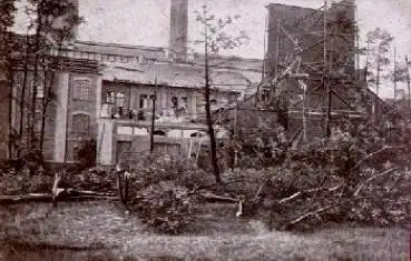 Chemnitz Sturmkatastrophe Elektrizitätswerk Echtfoto o 30.8.1916
