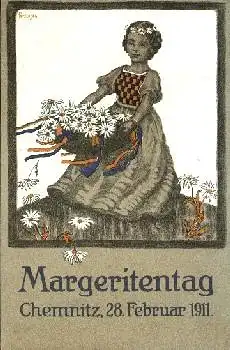 Chemnitz Margeritentag Künstlerkarte Terstegen * 28.2.1911