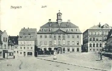 09217 Bürgstädt Brühl (Rathaus) Lithfassäule o 1.2.1915