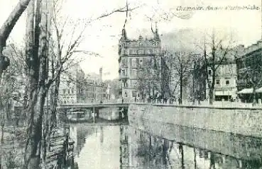 Chemnitz, An der Nicolaibrücke, o 24.7.1909