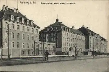 09599 Freiberg Hauptfront der neuen Infaterie-Kaserne gebr. 18.1.1915