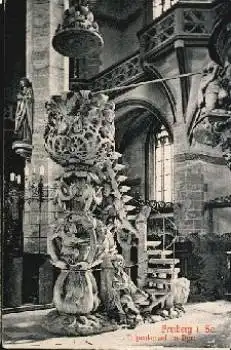 09599 Freiberg Sachsen Tulpenkanzel im Dom, * ca. 1920