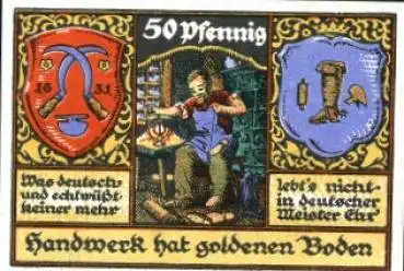 31592 Stolzenau Notgeld Schuster 50 Pfg um 1921