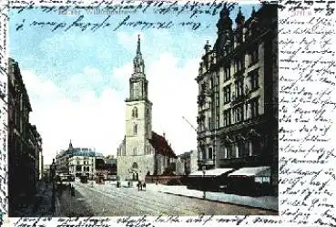 Berlin Wilhelmstrasse und Marienkirche o 31.8.1903