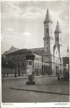 München Ludwigskirche Lithfasssäule *ca. 1920