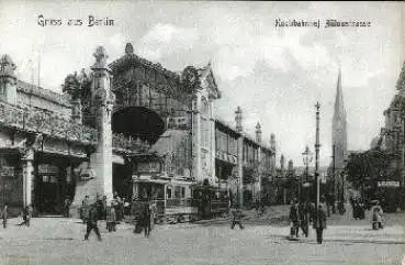 Schöneberg Berlin Hochbahnhof Bülowstrasse, Straßenbahn * ca. 1910