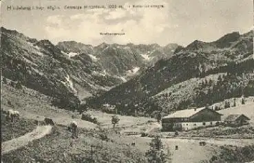 87541 Hindelang Sennalpe Mitterhaus Briefträgerstempel 60 o 29.11.1912