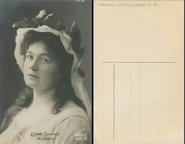 Salbach Clara The­a­ter­schau­spie­le­rin Hahn Nachfl. Dresden 1907