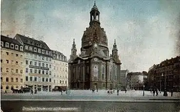 Dresden Neumarkt mit Frauenkirche o 9.6.1910