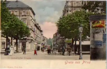 01796 Pirna Dohnasche Strasse Litfaßsäule * ca. 1900