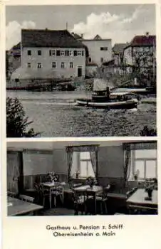 97247 Obereisenheim Gasthaus und Pension "zum Schiff" * ca. 1930