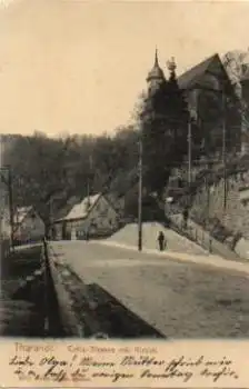 01737 Tharandt, Cota-Strase mit Kirche, o ca. 1910