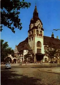 Leipzig, Kongresshalle mit Zoo, Tierpark, gebr. ca. 1970