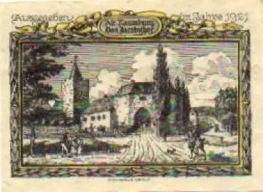 06618 Naumburg Städtenotgeld, 75 Pfennige Jacobsthor 1921