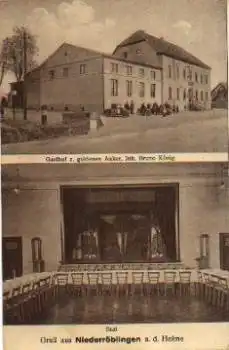 06542 Niederröblingen Gasthof zum goldenen Anker Allstedt o 22.2.1929