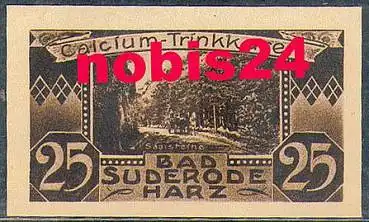 06507 Bad Suderode Städtenotgeld Wert 25 Pfennige 1921