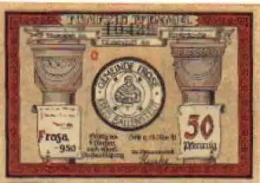 06464 Frose Städtenotgeld 50 Pfennig Säulenköpfe 1921