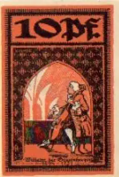 06217 Merseburg Städtenotgeld Wert 10 Pfennige Wilhelm Geigenherzog  1921