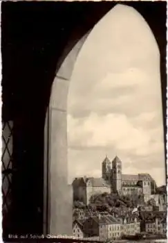 06484 Quedlinburg, Blick auf Schloß * ca. 1960