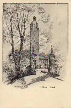 06686 Lützen Schloss Künstlerkarte Hartwig * 1920