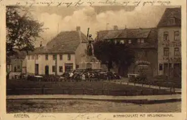 06556 Artern Bismarckplatz mit Heldendenkmal  o 17.2.1926