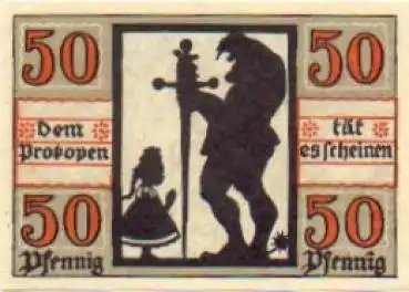 06618 Naumburg Städtenotgeld 50 Pfennige Kind Schwert 1920