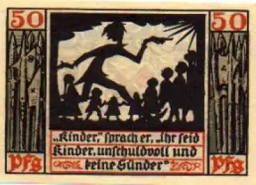 06618 Naumburg Städtenotgeld 50 Pfennige Kinder keine Sünder 1920