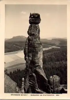 01824 Pfaffenstein Barbarine Klettern im Elbsandstein *ca. 1960