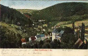 01816 Bad Gottleuba Hochpräge- Reliefkarte o 22.6.1908