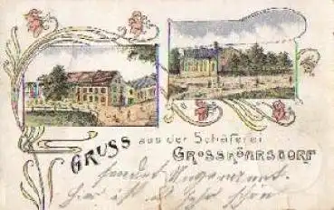 01825 Grossröhrsdorf Gruss aus der Schäferei Litho o 16.2.1905