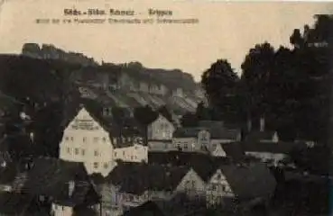 01814 Krippen mit Brauerei Gasthaus Erbgericht, o 14.7.1919