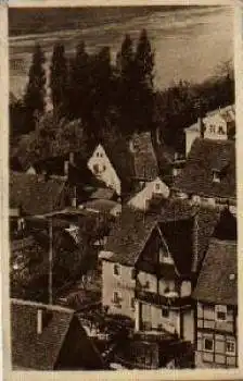 01829 Wehlen Marktplatz mit Kirche o 17.8.1936