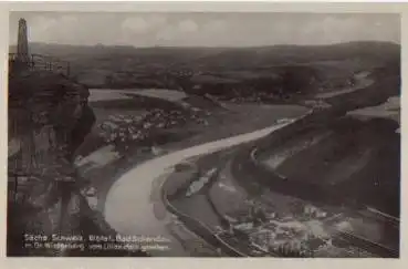01814 Bad Schandau mit Großem Winterberg vom Lilienstein *ca. 1940